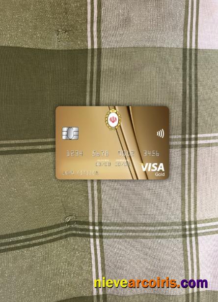 Iran Melli Bank visa gold card photolook